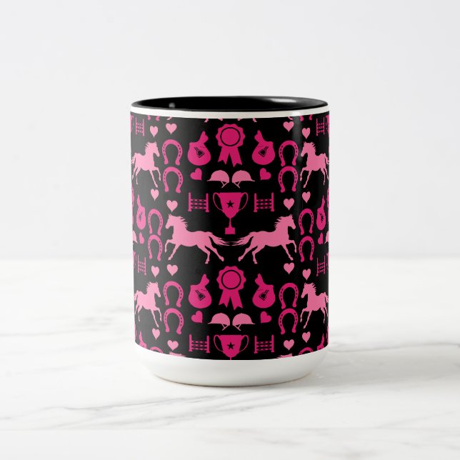 Tasse 2 Couleurs Équitation Rose (Centre)