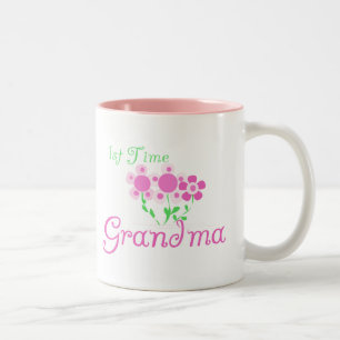 Tasse 2 Couleurs ęr Fleurs Grand-maman-Roses de temps
