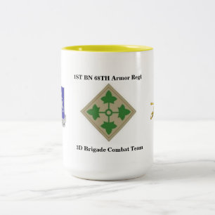 Tasse 2 Couleurs ęr Infanterie de BCT 4ème d'armure de bataillon