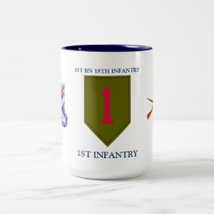 Tasse 2 Couleurs ęr INFANTERIE de la 18ème INFANTERIE de BATAILLON