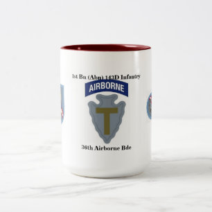 Tasse 2 Couleurs ęr Infanterie trente-sixième Abn BD de bataillon