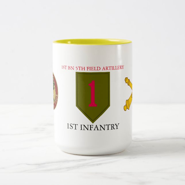 Tasse 2 Couleurs ęr La 5ème INFANTERIE d'ARTILLERIE de CAMPAGNE de (Centre)