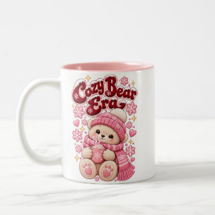 Tasse 2 Couleurs Ère Ourson Cosy Noël Rose Mignon