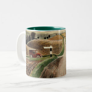 Tasse 2 Couleurs Eric Ravilious - Paysage du Wiltshire,