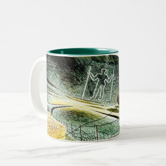 Tasse 2 Couleurs Eric Ravilious - The Wilmington Giant, (Devant gauche)