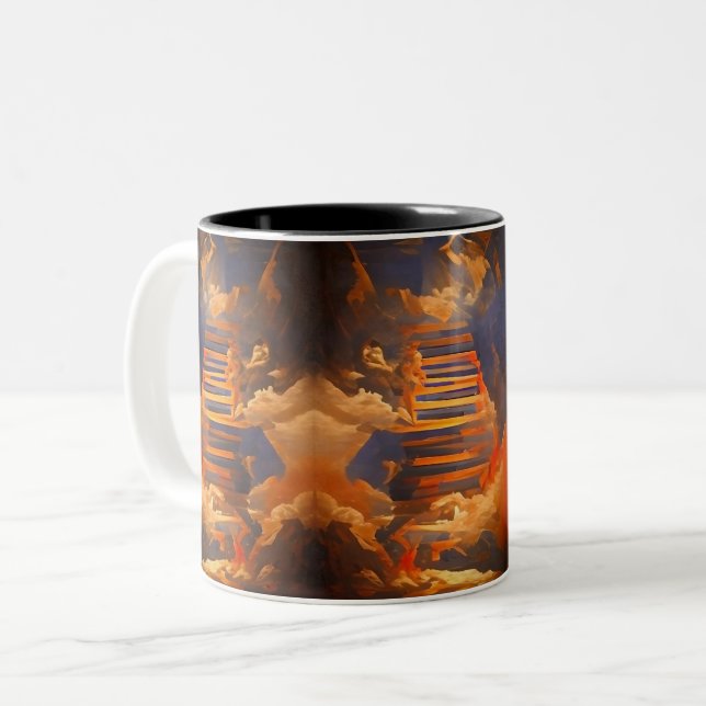 Tasse 2 Couleurs Escalier vers le ciel (Devant gauche)