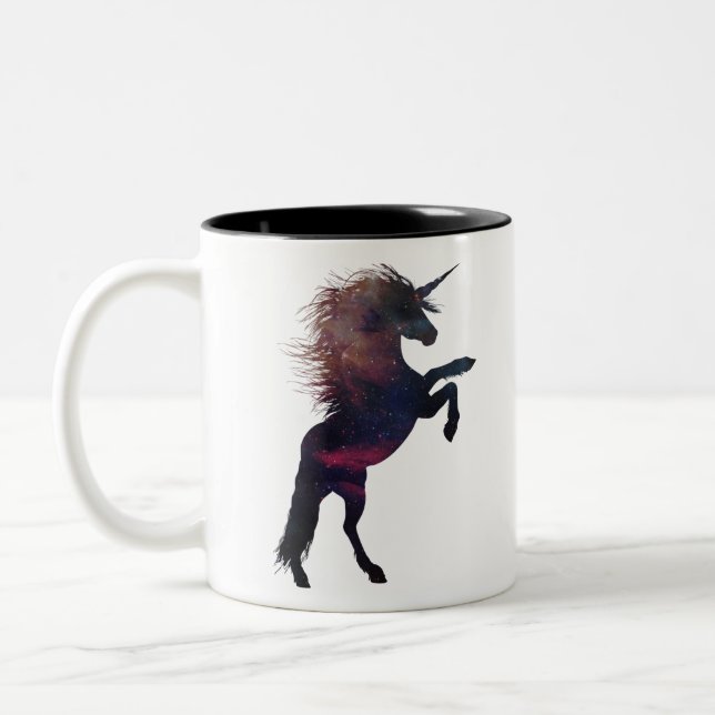 Tasse 2 Couleurs Espace Nébuleux de Licorne Magique (Gauche)