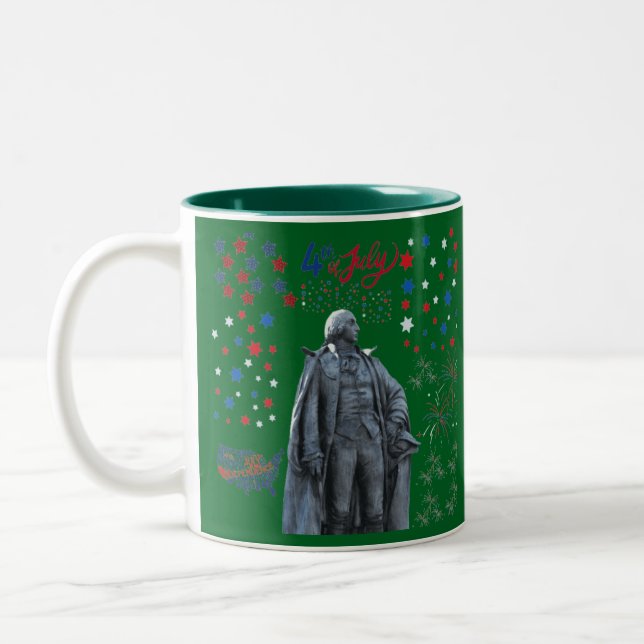 Tasse 2 Couleurs Esprit américain Brille vert forêt (Gauche)