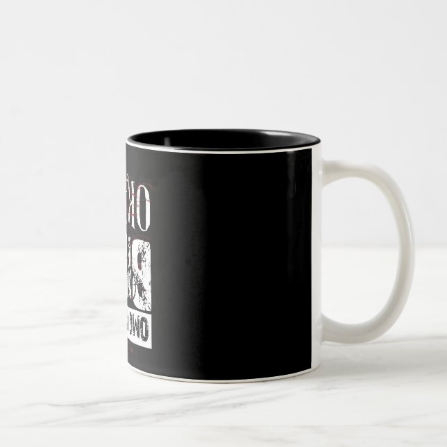 Tasse 2 Couleurs Est mon dire le recyclage drôle d'ok de vélo (Droit)