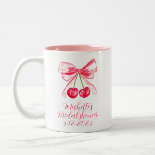 Tasse 2 Couleurs Esthétique Coquette Rose Élégant Shower de Mariée