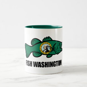 Tasse 2 Couleurs État de Fish Washington