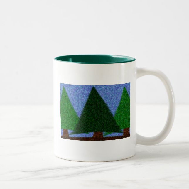 Tasse 2 Couleurs État d'esprit à feuillage persistant (Droit)