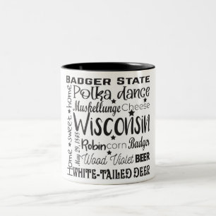 Tasse 2 Couleurs État/Wisconsin