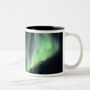 Tasse 2 Couleurs États-Unis, Alaska, Chena Hot Springs. Aurore boré