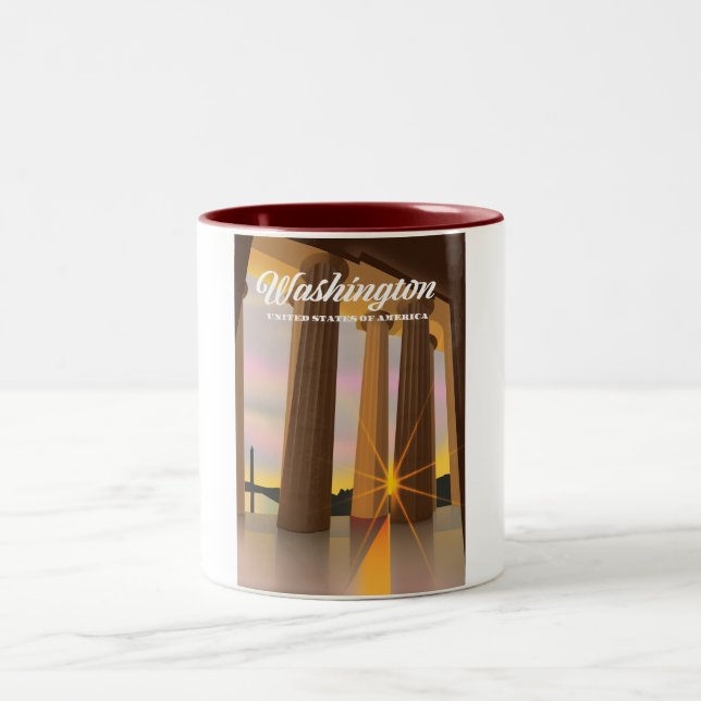 Tasse 2 Couleurs États-Unis d'Amérique (Centre)