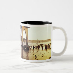 Tasse 2 Couleurs États-Unis, Oregon, Florence. Pont de Siuslaw et