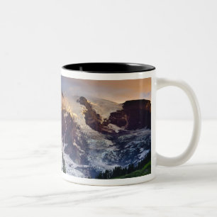 Tasse 2 Couleurs États-Unis, Washington, Mt. Rainier. Soleil du mat
