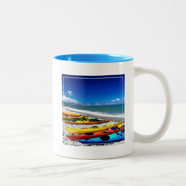 Tasse 2 Couleurs Été Kayaking (Droit)