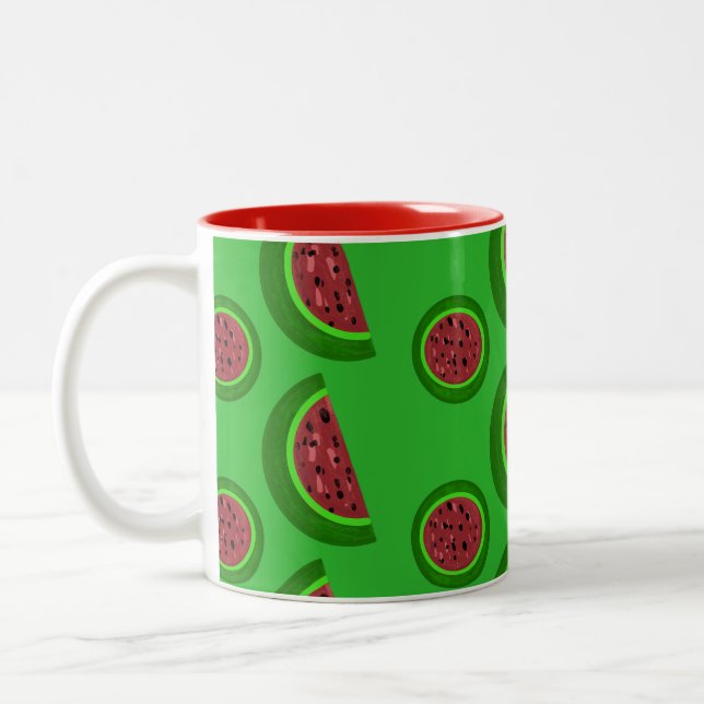 Tasse 2 Couleurs Été vert Juicy Watermelon Rind (Gauche)
