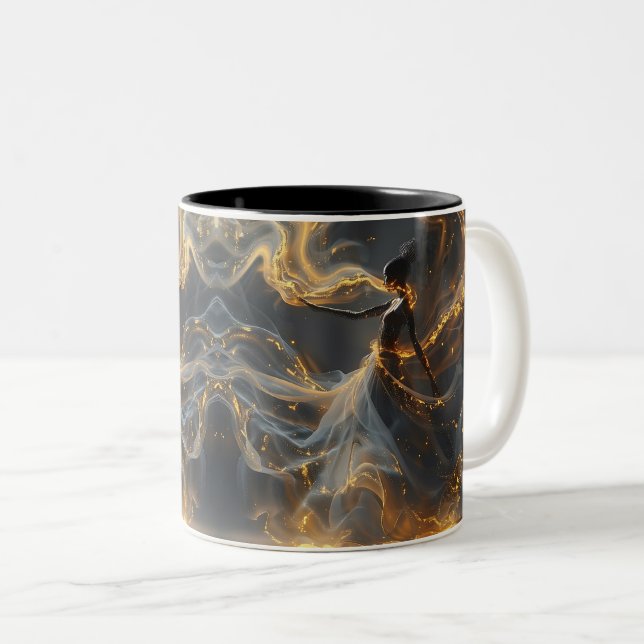 Tasse 2 Couleurs Ethereal Dance Of Light, Enchanting Art, Gift for  (Devant droit)