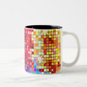 Tasse 2 Couleurs Étincelles et carrés