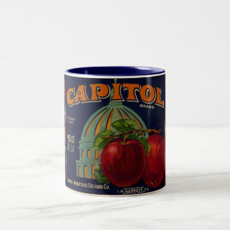 Tasse 2 Couleurs Étiquette Capital Apple Sacramento