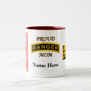 Tasse 2 Couleurs Étiquette d'école de garde forestière d'armée -