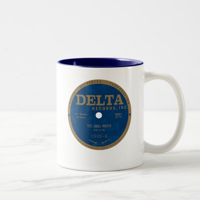 Tasse 2 Couleurs Étiquette Delta Enregistrements (Droit)