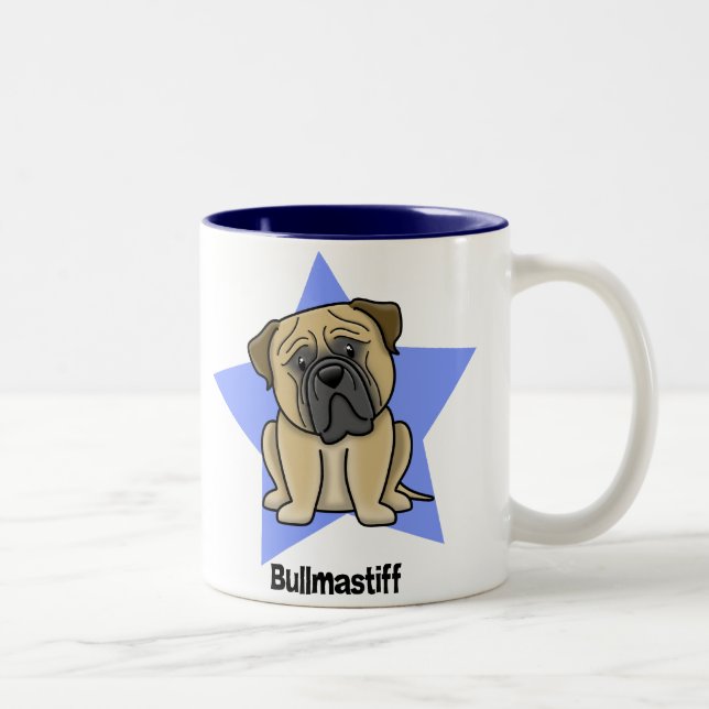 Tasse 2 Couleurs Étoile Bullmastiff de Kawaii (Droit)