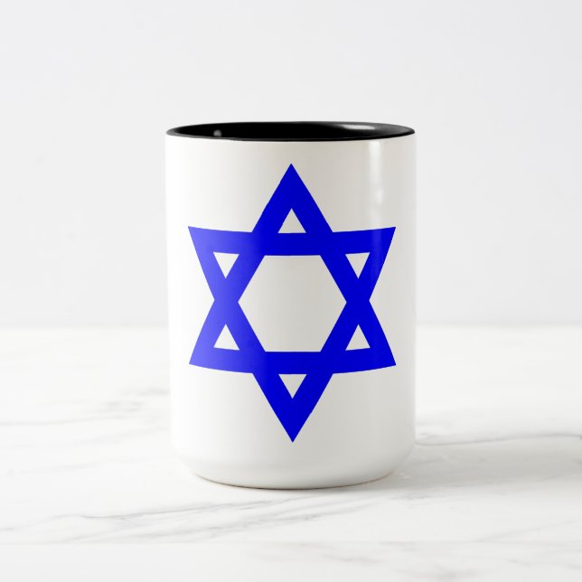 Tasse 2 Couleurs ✡︎ Étoile juive de David (Centre)