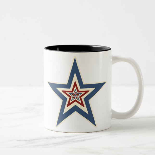 Tasse 2 Couleurs Étoile rayée (Droit)