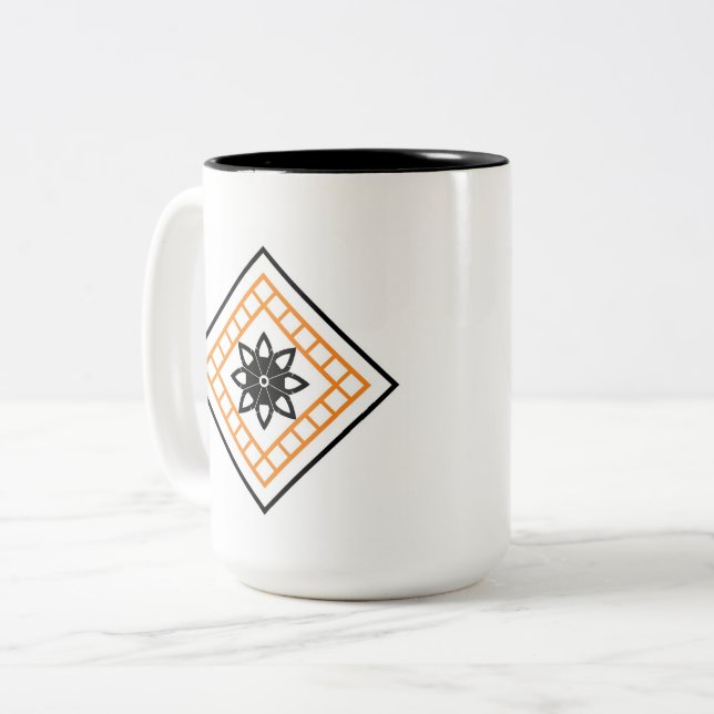 Tasse 2 Couleurs Étoile sindhie  (Devant gauche)