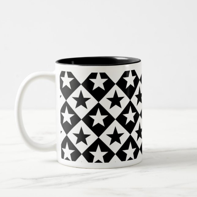 Tasse 2 Couleurs Étoiles et diamants (Gauche)