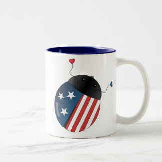 Tasse 2 Couleurs Étoiles et rayures Ladybug