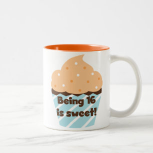 Tasse 2 Couleurs Etre 16 est Sweet Anniversaire T-shirts et cadeaux