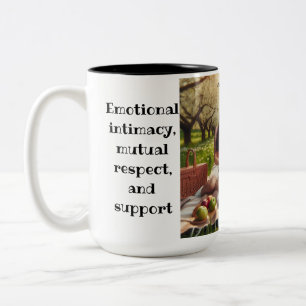 Tasse 2 Couleurs Être en couple implique une intimité émotionnelle