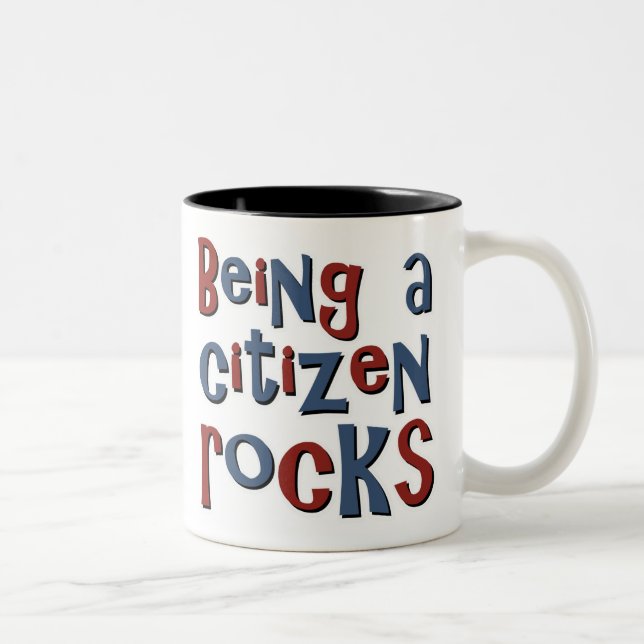 Tasse 2 Couleurs Être un citoyen bascule (Droit)