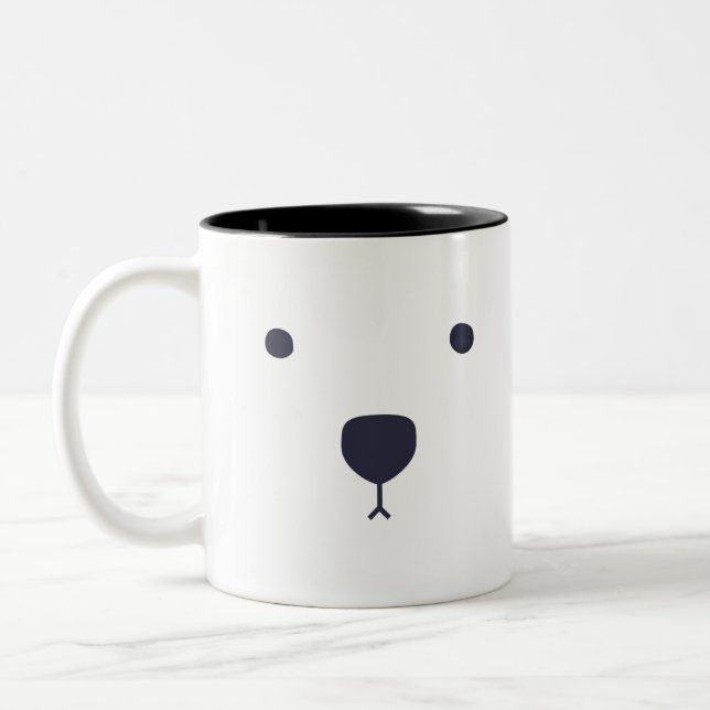 Tasse 2 Couleurs Étreintes d'ours blanc (Gauche)