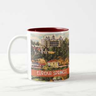 Tasse 2 Couleurs Eureka Springs, Arkansas illustration vintage