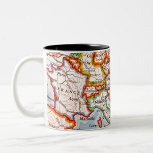 Tasse 2 Couleurs Europe carte globe pays États