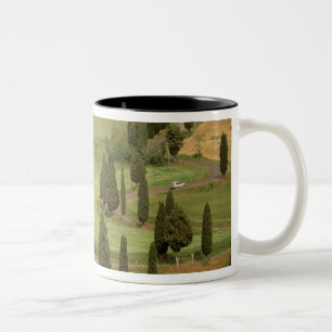 Tasse 2 Couleurs Europe, Italie, Toscane, Monticchiello. Sinueux
