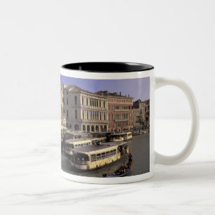 Tasse 2 Couleurs Europe, Italie, Venise, Trafic de bateaux par Rial