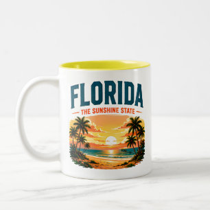 Tasse 2 Couleurs Évasion paradisiaque tropicale de Floride
