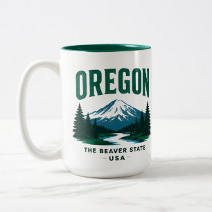 Tasse 2 Couleurs Évasion sauvage de la côte pacifique de l'Oregon
