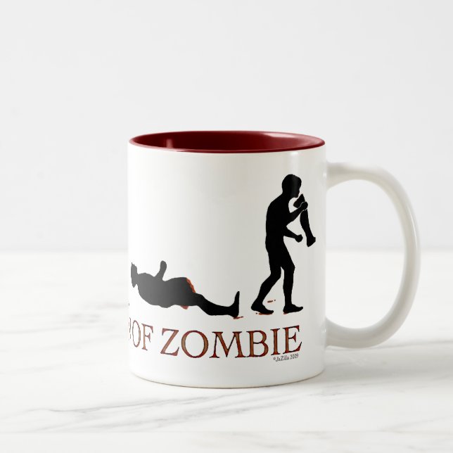 Tasse 2 Couleurs Évolution de Zombie (Droit)