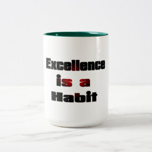 Tasse 2 Couleurs Exellence est une habitude inspirant conception de