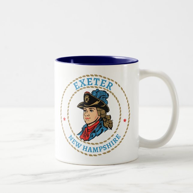 Tasse 2 Couleurs Exeter New Hampshire Colonial (Droit)