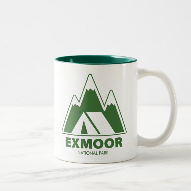 Tasse 2 Couleurs Exmoor National Park Mountains Camping (Droit)