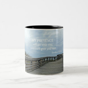 Tasse 2 Couleurs Exode 33:14 Ma présence ira avec toi...