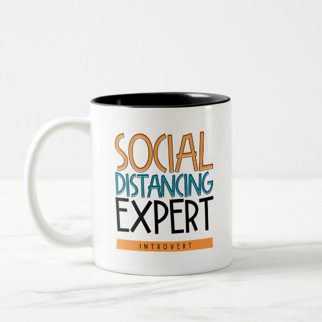 Tasse 2 Couleurs Expert Distances Sociales Introduction (Gauche)